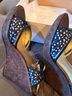 Steve Madden Polka Dots Blue White Wedges Size 10 - photo 4