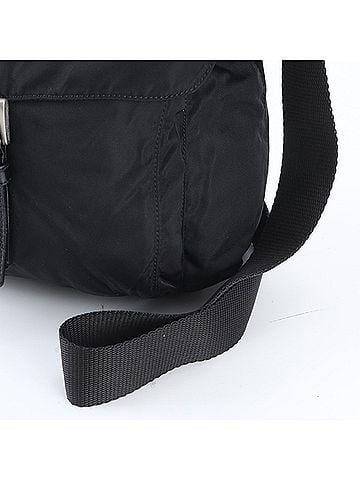 Prada Prada Tessuto Nylon Triangle Logo Leather Shoulder Bag Messenger Black Men's (view 2)