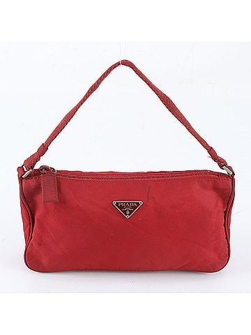 Prada Prada Tessuto Nylon Triangle Logo Handbag, Pouch, Brand Name, Women's (view 1)