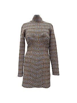 Stella McCartney Stella Mccartney Plaid Turtleneck Mini Dress in Multicolor Wool (view 1)