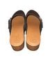 Crown Vintage 100% Leather Solid Black Mule/Clog Size 8 1/2 - photo 2