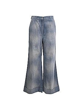 Gucci Gucci Washed Bell-Bottom Jeans in Blue Cotton (view 1)
