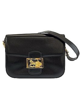 Céline CELINE Vintage Carriage Hardware Black Leather Shoulder Bag Handbag for Women (view 1)