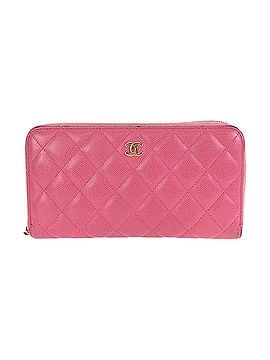 Chanel CHANEL Matelassé Coco Mark Pink Gold Hardware Caviar Leather Long Wallet Round Zipper Women's (view 1)