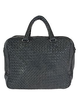 Bottega Veneta BOTTEGA VENETA Intrecciato Black Leather Business Bag Briefcase 245164 with Gunmetal Hardware for Men (view 1)