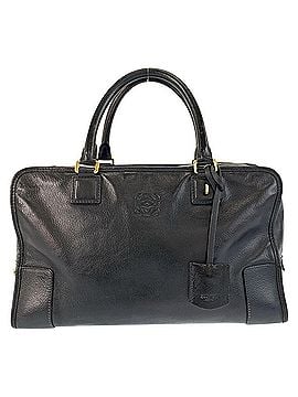 Loewe LOEWE Amazona 36 Black Leather Handbag with Gold Hardware - Boston Bag for Women (view 1)