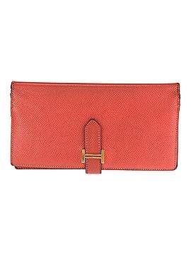 Hermès HERMES Bearn Soufflé Orange Field Gold Hardware Veau Epsom Long Wallet T Stamp Women's (view 1)