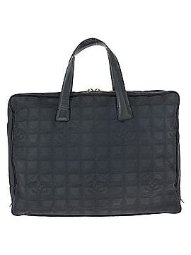 Chanel CHANEL New Travel Line Coco Mark Black Nylon Leather Tote Bag Business for Women (view 1)