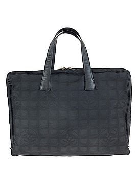 Chanel CHANEL New Travel Line Coco Mark Black Nylon Leather Tote Bag Business for Women (view 2)