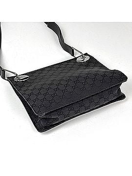 Gucci Gucci GG pattern shoulder bag, canvas, black, 120841, women's. (view 2)