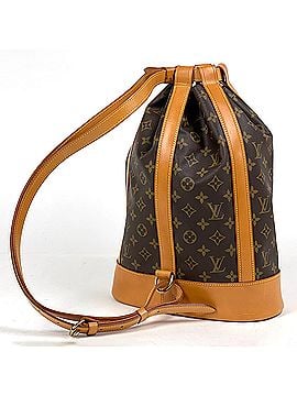 Louis Vuitton Louis Vuitton Randonee PM Shoulder Bag, Drawstring Style, Monogram Brown, M42243, Women's (view 2)