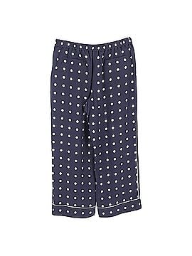 Mario Valentino Valentino Garavani Polka Dot Cropped Pajama Pants in Navy Blue Silk (view 1)