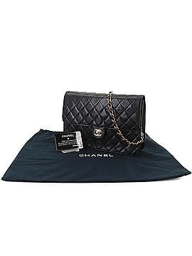 Chanel Chanel Matelasse Chain Shoulder Handbag, Lambskin, Black with Gold Hardware (view 2)