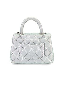 Chanel Chanel Coco Handle XXS Matelasse 2-way Hand/Shoulder Handbag, Caviar Skin, Metallic Blue AS2215 Bag (view 2)