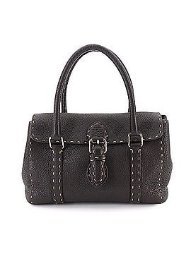 Fendi Fendi Selleria Mini Linda Handbag, Leather, Dark Brown, 8BR486, Silver Hardware (view 1)