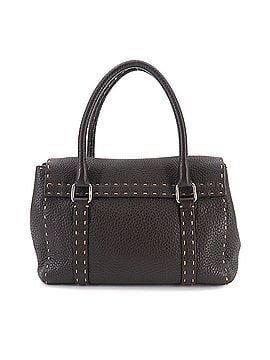 Fendi Fendi Selleria Mini Linda Handbag, Leather, Dark Brown, 8BR486, Silver Hardware (view 2)