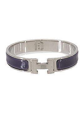 Hermès Hermes Clic H PM Bangle, Purple, Silver (view 1)