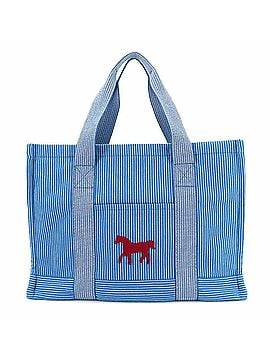Hermès Hermes Caval Tote Handbag, Cotton Canvas, Blue, Silver Hardware, Stripe Horse Design, Cheval, Mother's Bag, Diaper Bag (view 1)