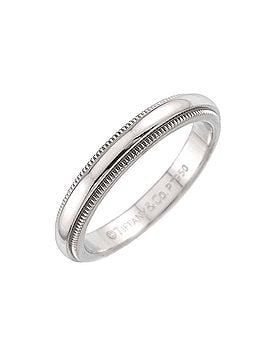 Tiffany & Co. Tiffany &amp; Co. Milgrain Ring, 3mm wide, Platinum, Together. (view 1)