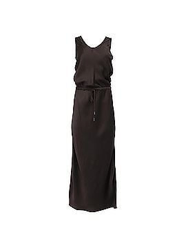 Brunello Cucinelli Brunello Cucinelli Satin Maxi Dress in Brown Acetate (view 1)