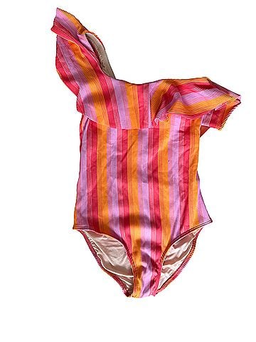 Shoshanna Ruffle Colorful One Piece Swimsuit (view 1)