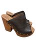 Kork-Ease 100% Leather Black Tan Heels Size 6 - photo 1