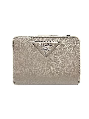 Prada PRADA Calf Leather Bi-fold Wallet 1ML018 - wallet in greige calf leather for women (view 1)