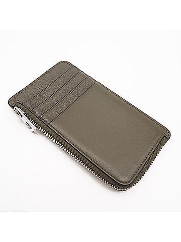 Loewe LOEWE Signature Coin Card Holder C314Z40X02 Wallet/Coin Case Khaki Orange Calf Leather Men's (view 2)