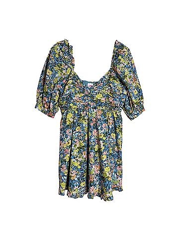 Buddy Love Poppy Floral Puff Sleeve Casual Dress (view 1)