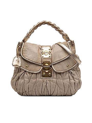 Miu Miu Matelasse Canvas Coffer Satchel (view 1)