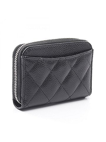 Chanel Chanel Classic Zip Coin Purse Matelassé Wallet - Purse, Caviar Skin (Grained Calfskin), Women's, Black (AP0216) (view 2)