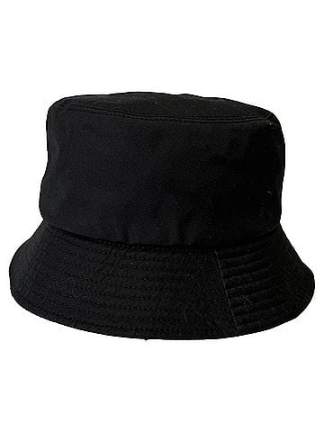Chanel Chanel CC Embroidered Bucket Hat in Black Cotton (view 2)