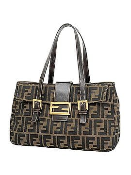 Fendi Fendi Zucca pattern handbag, canvas, brown, 26572, women's. (view 1)