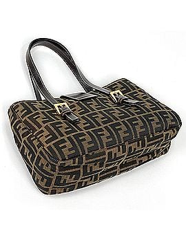 Fendi Fendi Zucca pattern handbag, canvas, brown, 26572, women's. (view 2)