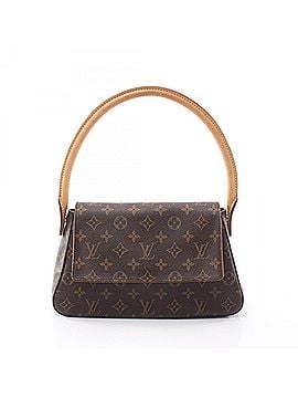 Louis Vuitton Louis Vuitton Mini Looping Handbag, Coated Canvas and Leather, Monogram Pattern, Women's, Brown, M51147 (view 1)