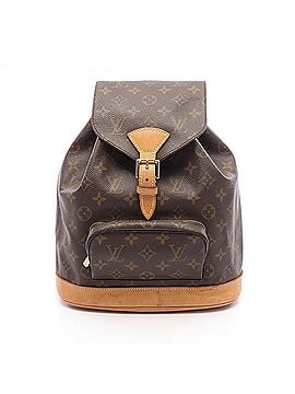 Louis Vuitton Louis Vuitton Mini Montsouris Backpack/Handbag, Coated Canvas and Leather, Monogram Pattern, Women's, Brown, M51137 (view 1)