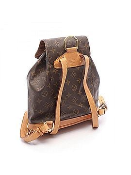 Louis Vuitton Louis Vuitton Mini Montsouris Backpack/Handbag, Coated Canvas and Leather, Monogram Pattern, Women's, Brown, M51137 (view 2)