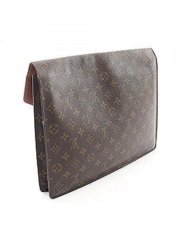 Louis Vuitton Louis Vuitton Portedocument Sénateur Monogram Second Bag Clutch Handbag Coated Canvas Leather Men's Brown M53335 (view 2)