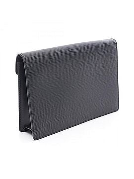 Louis Vuitton Louis Vuitton Pochette Sellier Dragonne Epi Noir Second Bag Clutch Handbag Leather Men's Black M52762 (view 2)