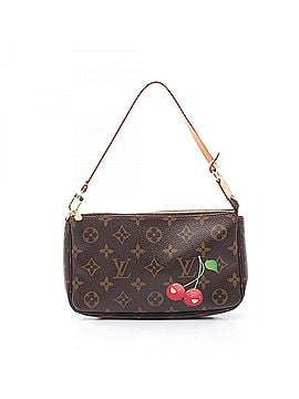 Louis Vuitton Louis Vuitton Pochette Accessoires Monogram Cherry Handbag, Coated Canvas Leather, Women's, Brown/Red, M95008 (view 1)