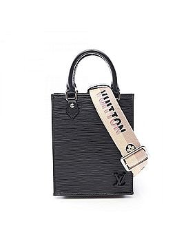 Louis Vuitton Louis Vuitton Petite Sac Plat Epi Noir 2-Way Handbag, Leather, Women's, Black, M81238 (view 1)