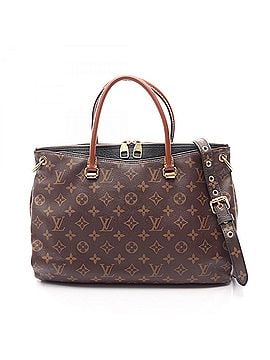 Louis Vuitton Louis Vuitton Pallas Monogram Noir 2-Way Handbag, Coated Canvas Leather, Women's, Brown/Black, M41064 (view 1)