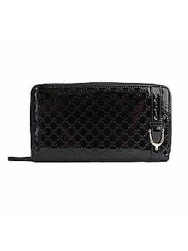 Gucci Black Shima Patent Leather Gold-tone Zippy Wallet (view 1)