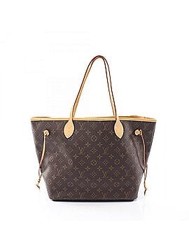 Louis Vuitton Louis Vuitton Neverfull MM Tote Bag/Handbag, Coated Canvas and Leather, Monogram Pattern, Women's, Brown, M40156 (view 1)