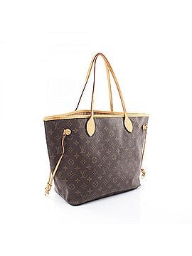 Louis Vuitton Louis Vuitton Neverfull MM Tote Bag/Handbag, Coated Canvas and Leather, Monogram Pattern, Women's, Brown, M40156 (view 2)