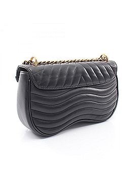 Louis Vuitton Louis Vuitton New Wave Chain Bag MM Shoulder Handbag Leather Women's Black M51498 (view 2)