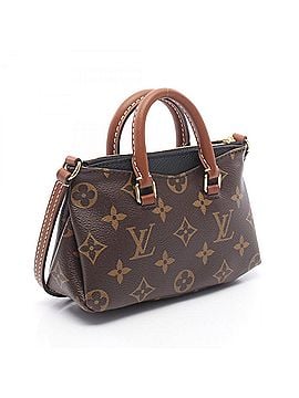 Louis Vuitton Louis Vuitton Nano Pallas 2-Way Shoulder Bag/Handbag, Coated Canvas and Leather, Monogram Pattern, Women's, Brown/Black, M61416 (view 2)