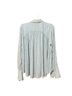 Free People 100% Polyester Stripes Blue White Long Sleeve Button-Down Shirt Size L - photo 4