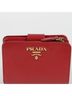 Prada 100% Leather Red Metal Logo Wallet One size - photo 3