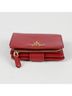 Prada 100% Leather Red Metal Logo Wallet One size - photo 4